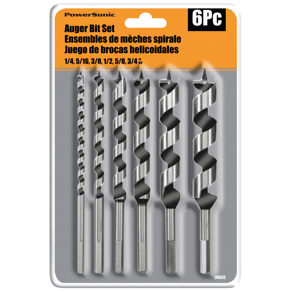 Ensemble de mèches à bois hélicoïdales Ens/6