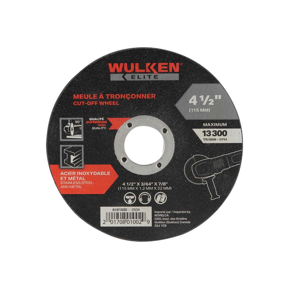 WULKEN ELITE Grinder Cutting Wheel Wheel 4&nbsp;1/2&nbsp;in.