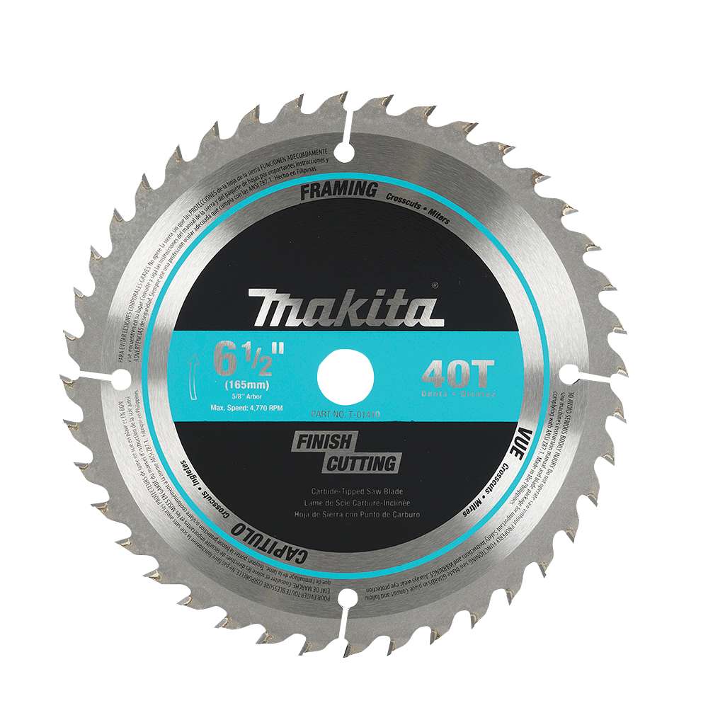 Lame de scie circulaire pour charpente 6&nbsp;1/2&nbsp;po 40&nbsp;dents MAKITA