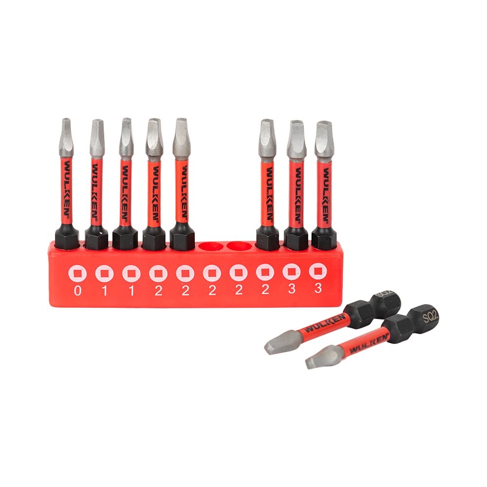 Embouts de tournevis carrés 2 po Ens/10 WULKEN