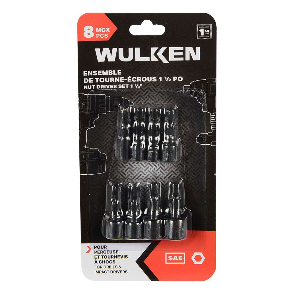 WULKEN Nut Driver Set 1 1/2 in. Set/8