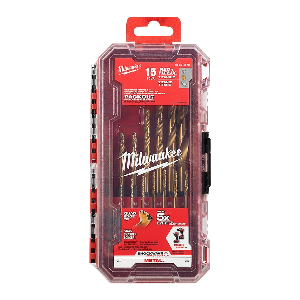 Ensemble de 15 mèches au titane  MILWAUKEE