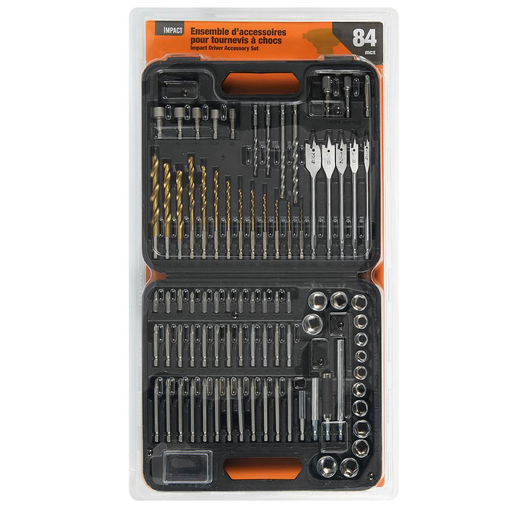 Ensemble de 84 accessoires pour tournevis à chocs