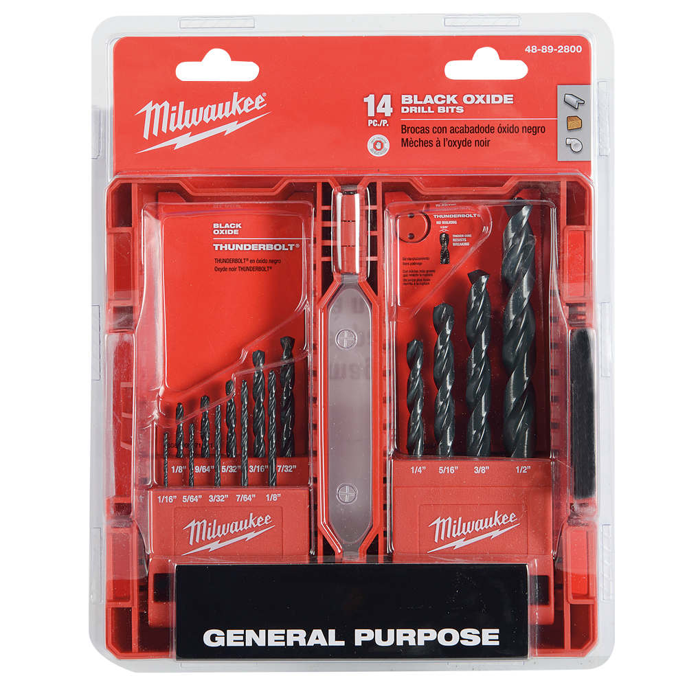 Ensemble de 14 mèches à l'oxyde noir MILWAUKEE