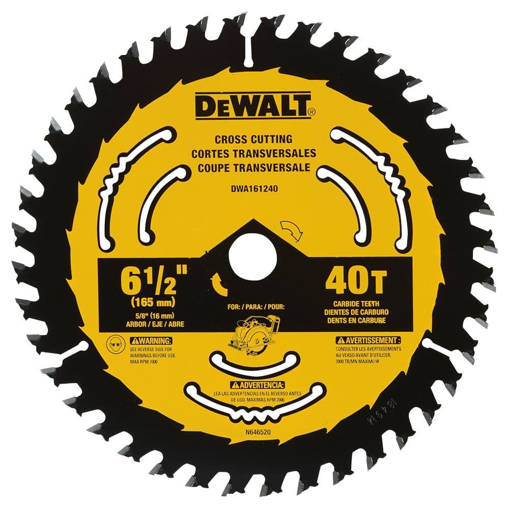 Lame de scie circulaire pour construction 6&nbsp;1/2&nbsp;po 40&nbsp;dents DEWALT