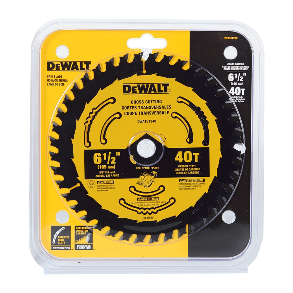 Lame de scie circulaire pour construction 6&nbsp;1/2&nbsp;po 40&nbsp;dents DEWALT