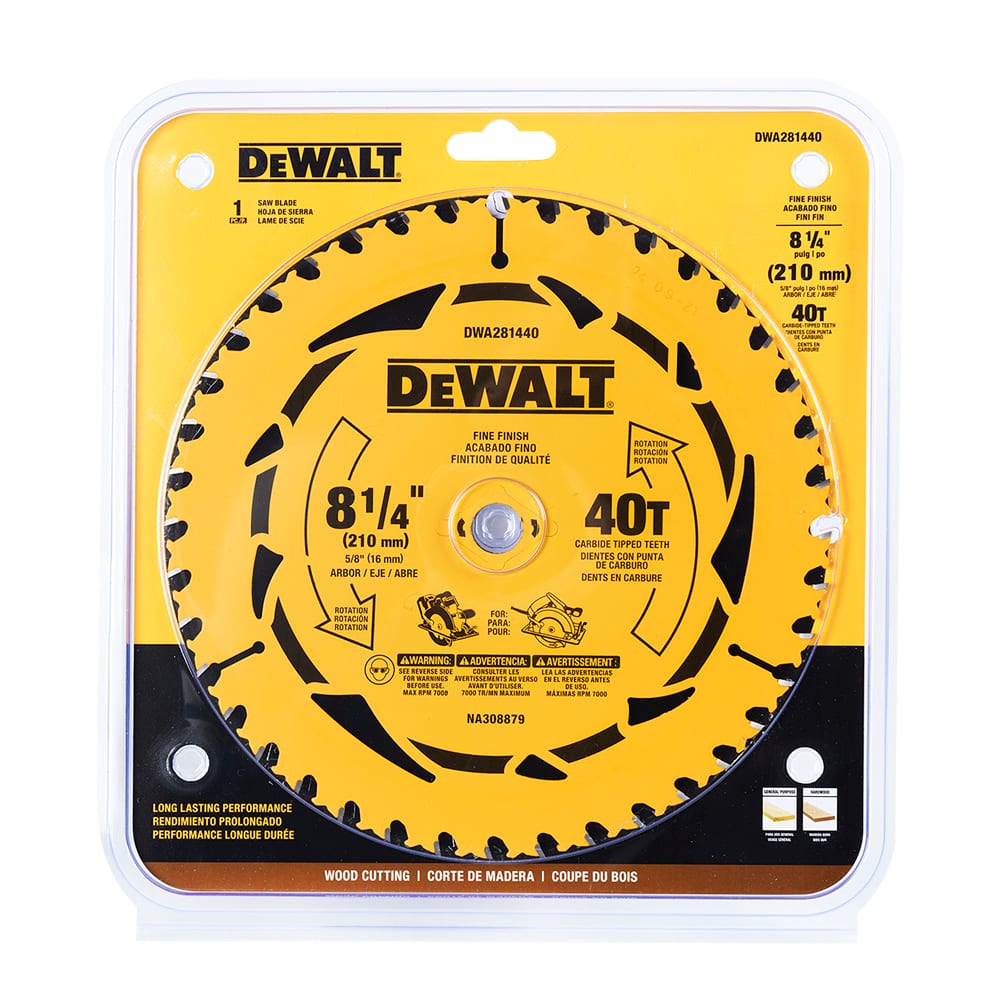 Lame de scie circulaire pour charpente 8&nbsp;1/4&nbsp;po 40&nbsp;dents DEWALT