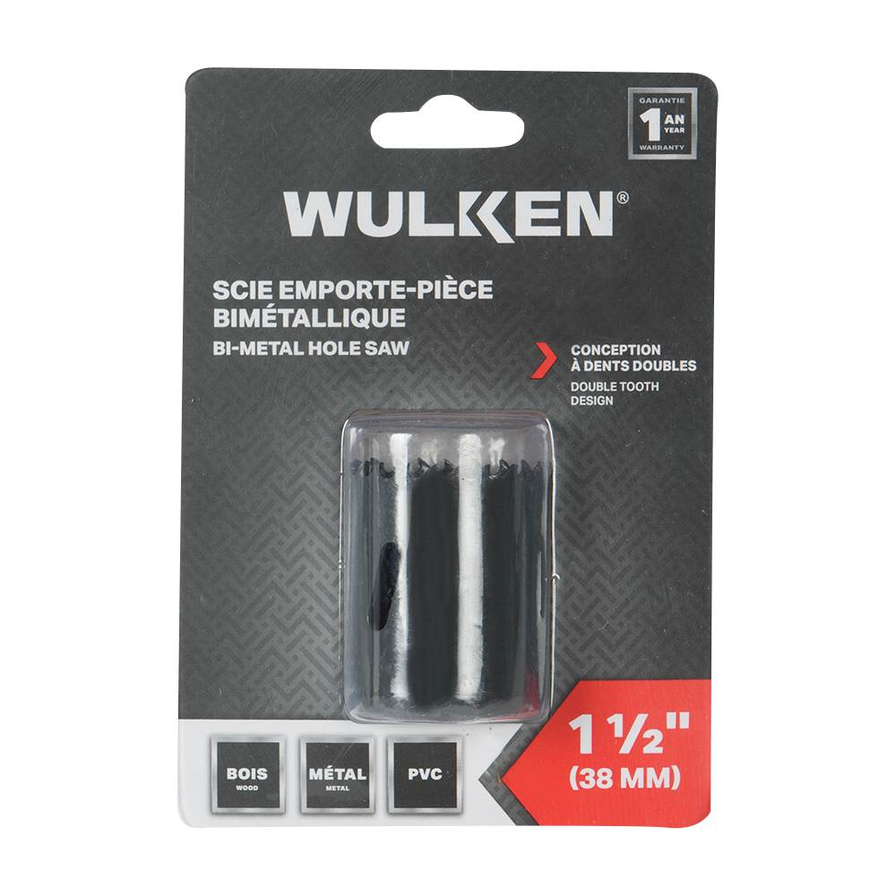 Scie emporte-pièce bimétallique 1&nbsp;1/2&nbsp;po WULKEN