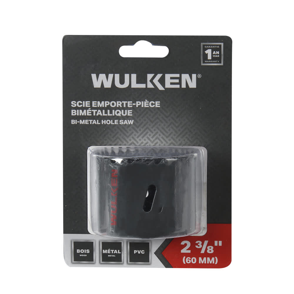 Scie emporte-pièce bimétallique 2&nbsp;3/8&nbsp;po WULKEN