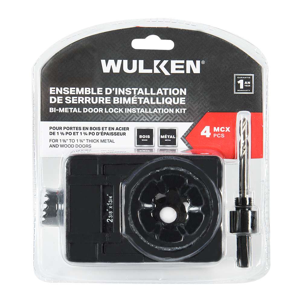 Ensemble d'installation de serrure bimétallique Ens/4 WULKEN
