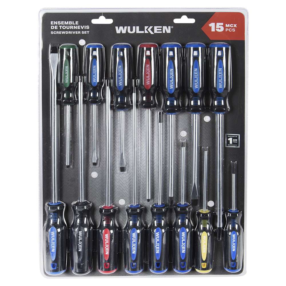 Ensemble de 15 tournevis WULKEN
