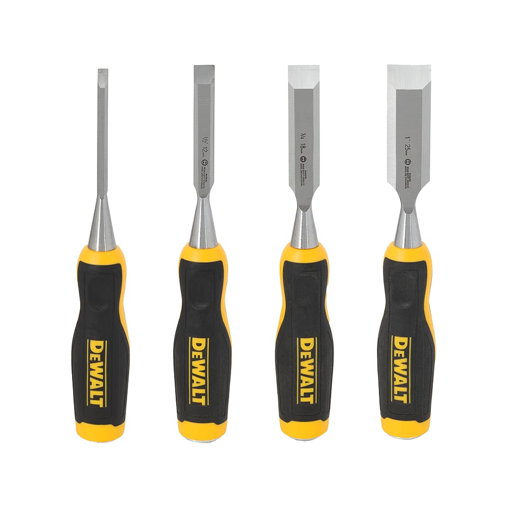 Ensemble de 4 ciseaux à bois ergonomiques DEWALT