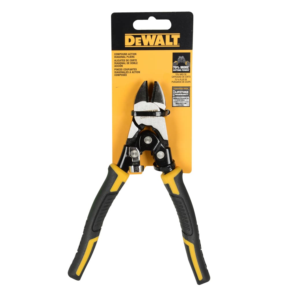 Pince coupante diagonale à action composée 7 1/2 po DEWALT