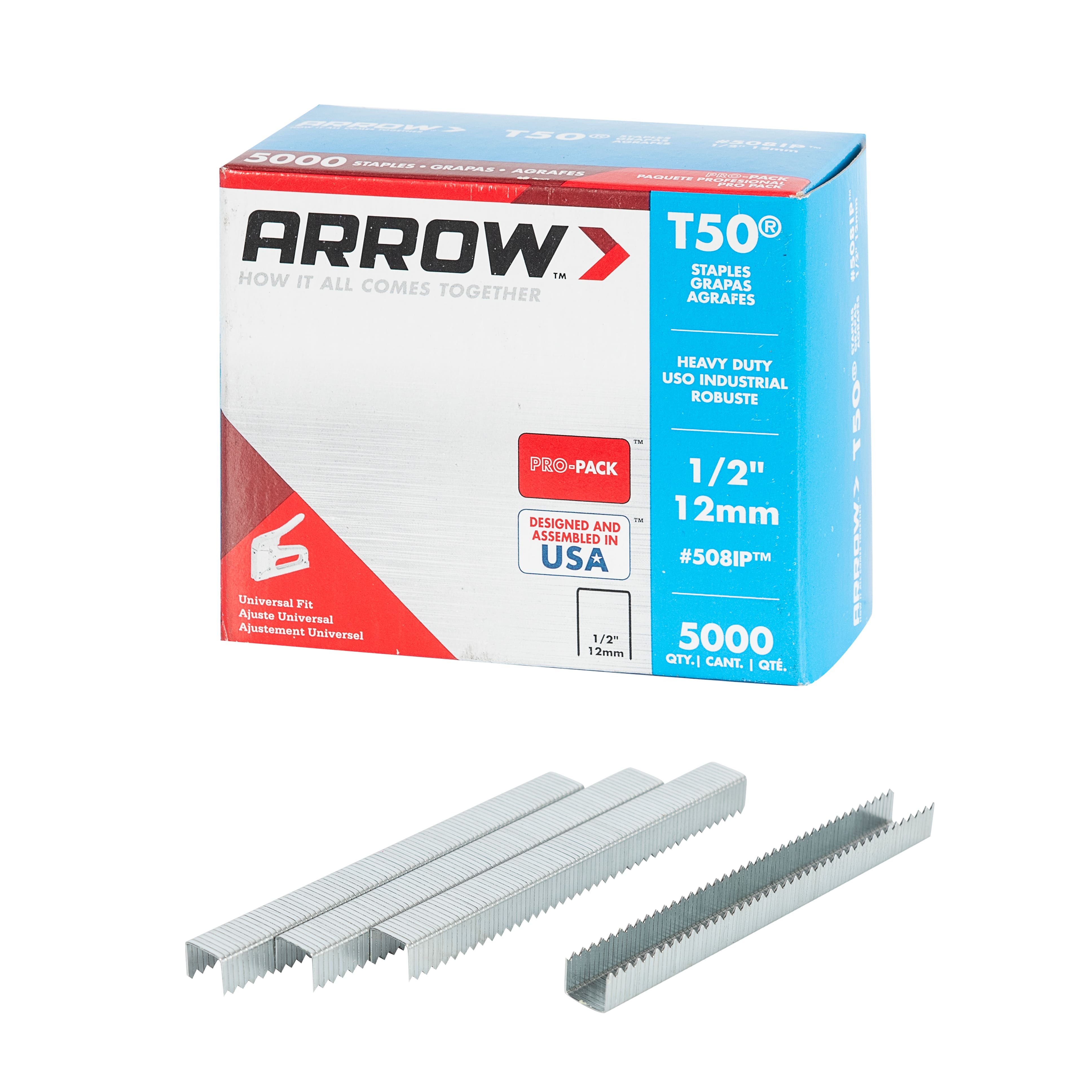 Agrafes T50, 1/2 po Pqt/5&nbsp;000