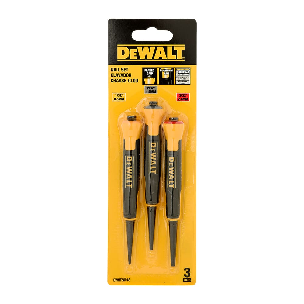 Ensemble de 3 chasse-clous DEWALT