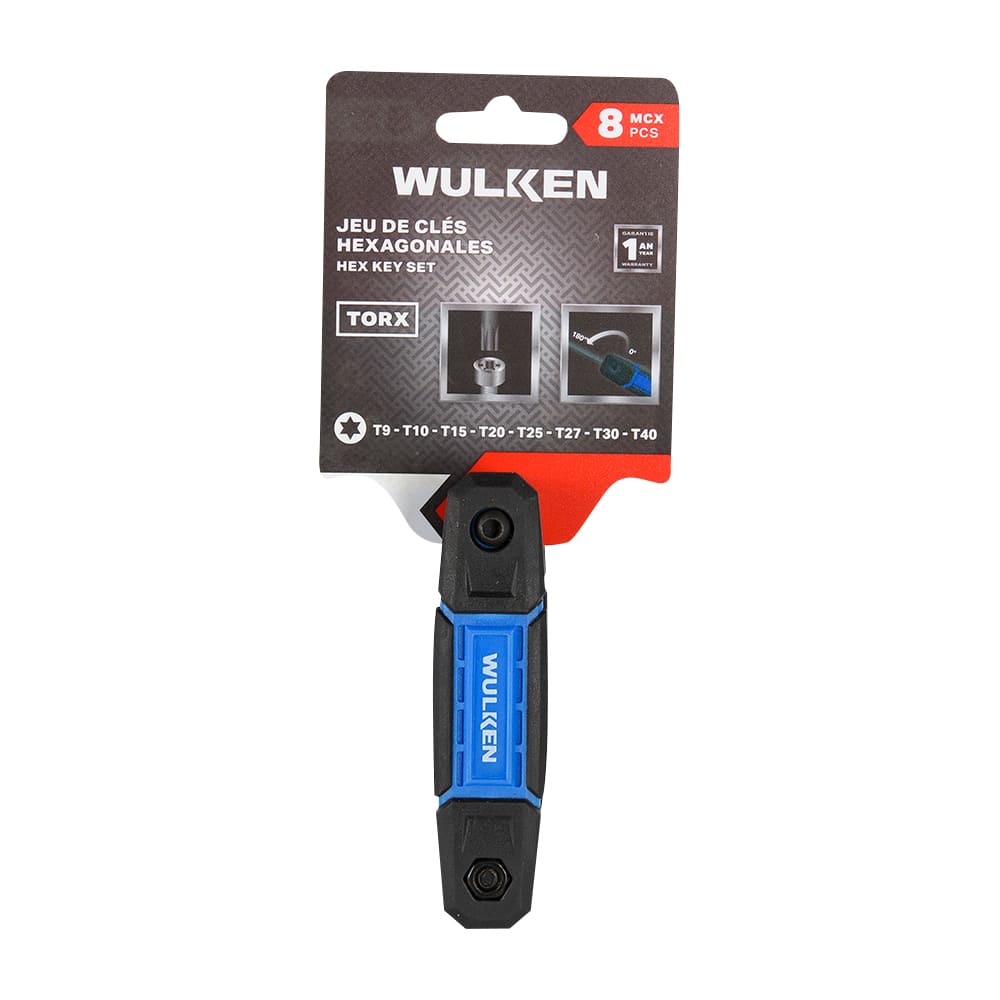Jeu de 8 clés hexagonales Torx WULKEN