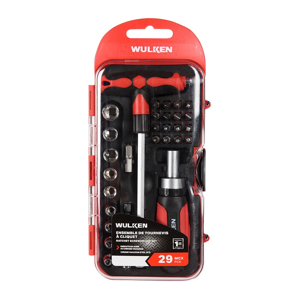 Ensemble de tournevis à cliquet 29 pièces WULKEN