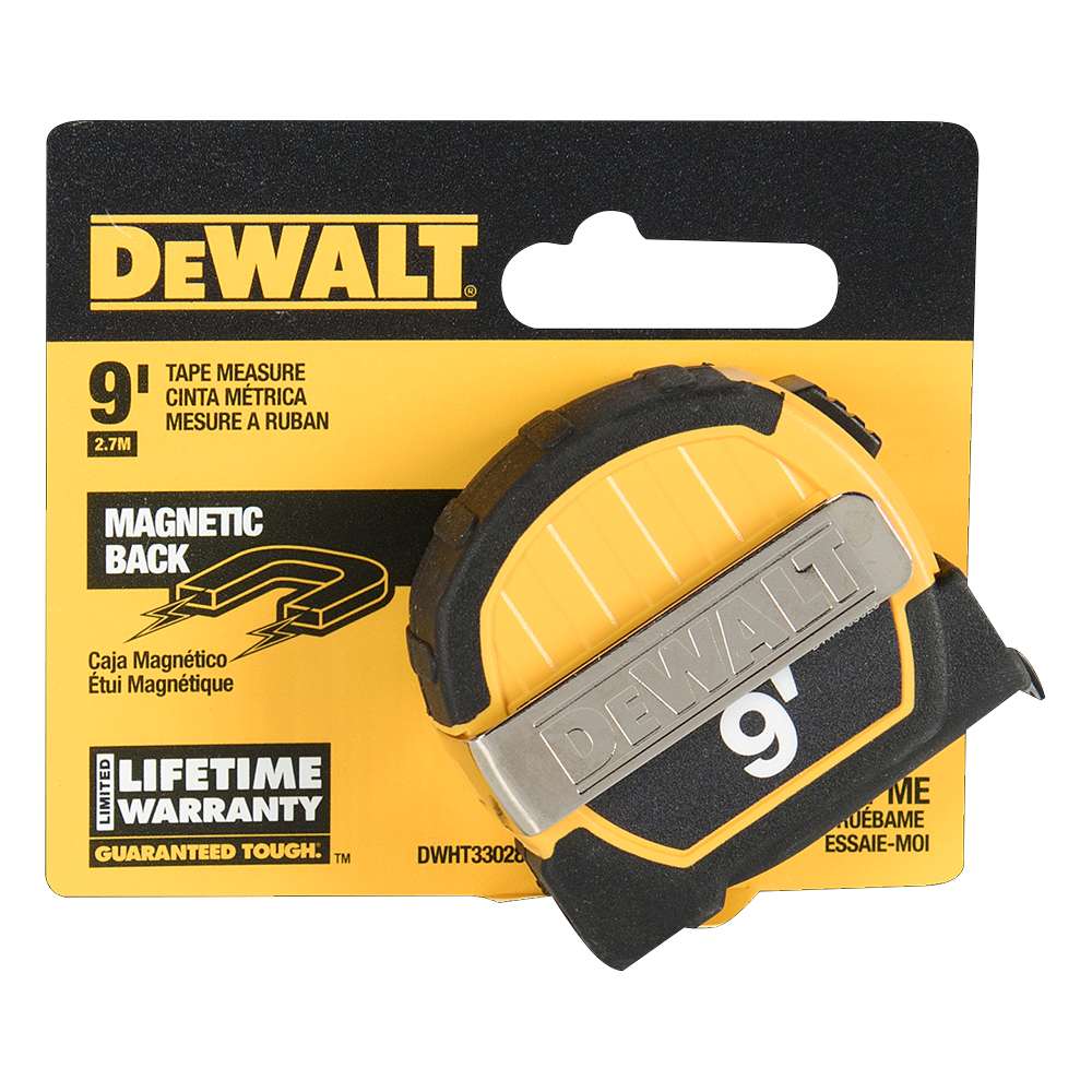 Ruban à mesurer aimanté de poche 9&nbsp;pi&nbsp;x&nbsp;1/2&nbsp;po DEWALT