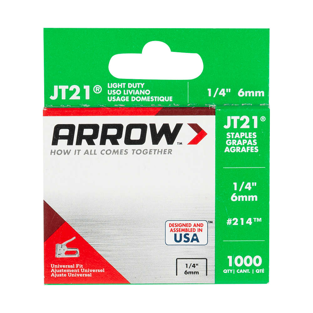 JT21 Staples 1/4 in. Pkg/1000