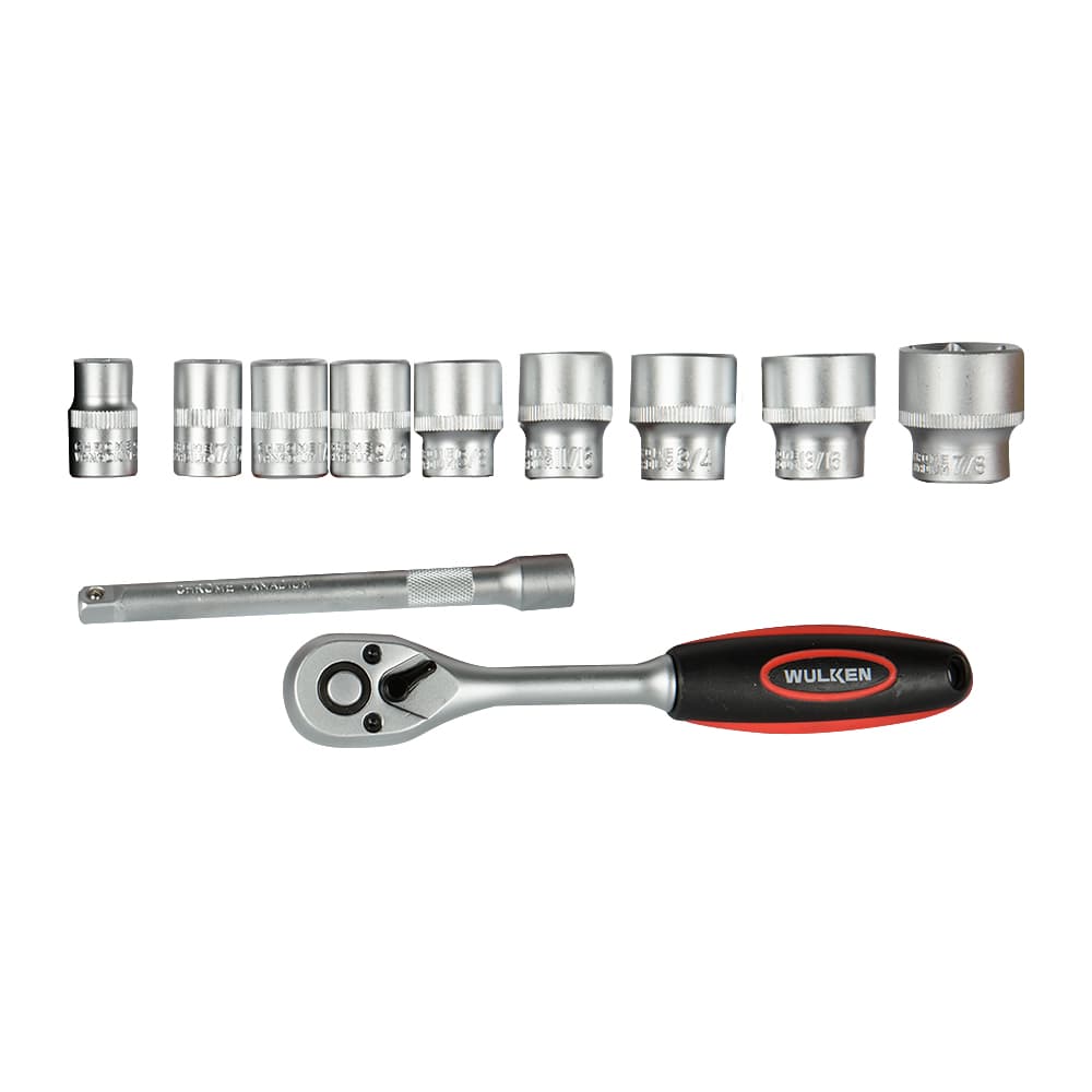 WULKEN Ratchet Wrench & Socket Set 3/8 in., 11 pcs.