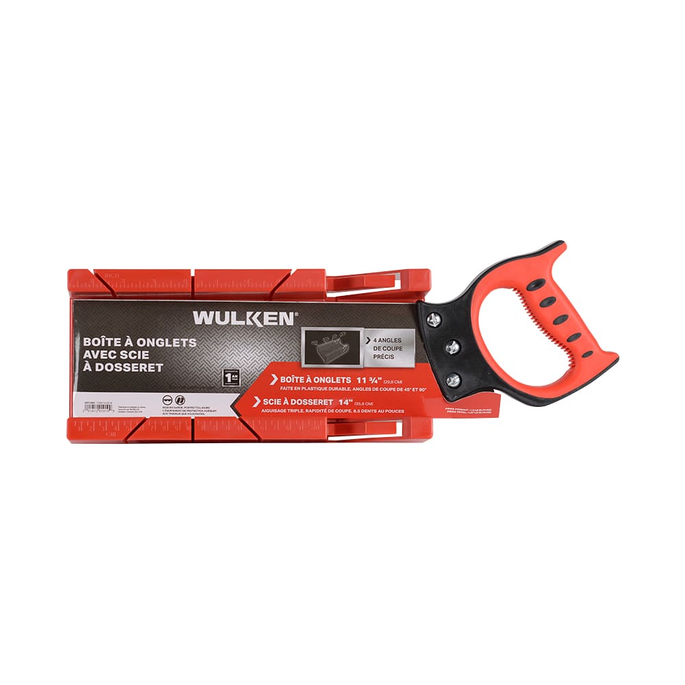 Boîte à onglets avec scie à dos 14&nbsp;po WULKEN