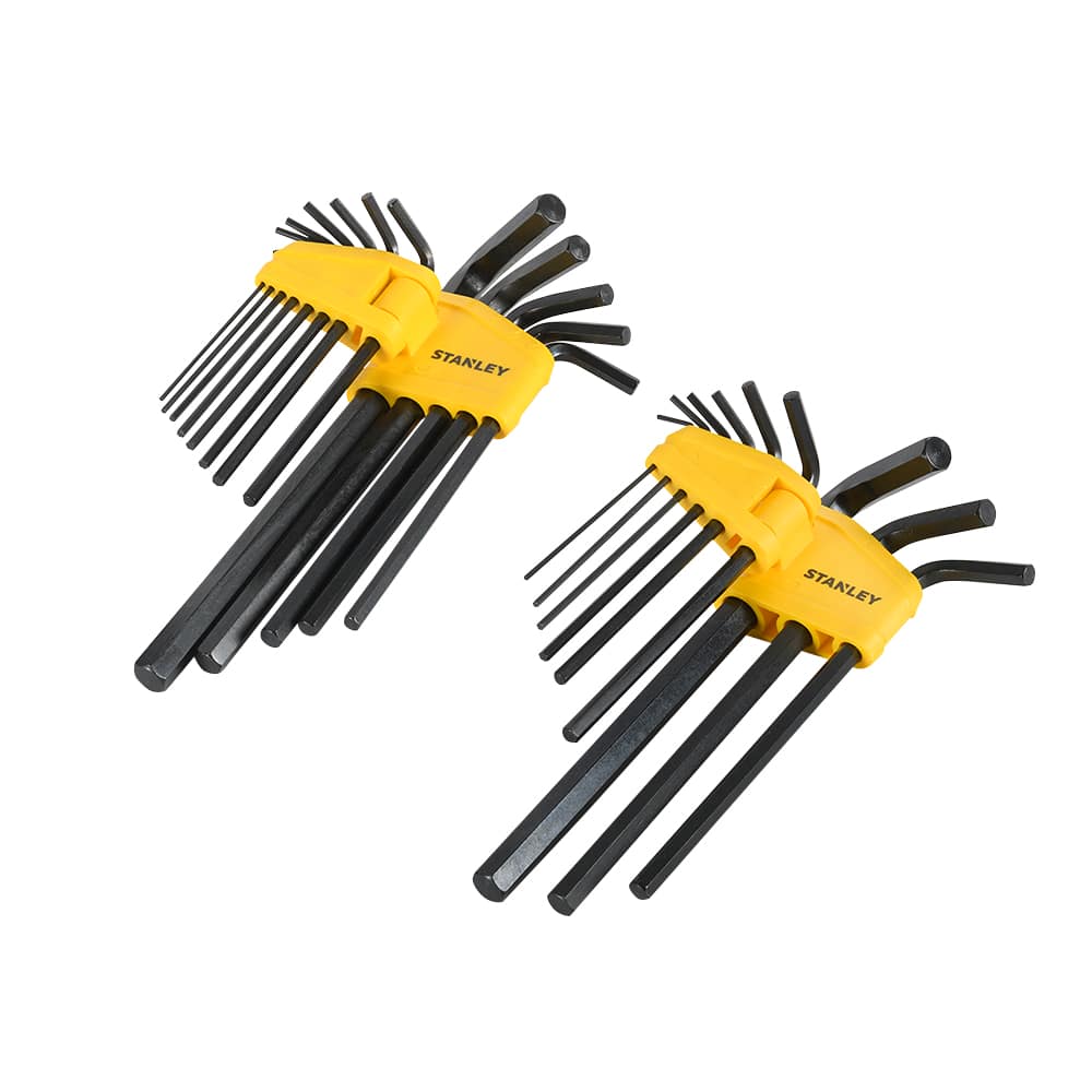 Jeu de 22 clés hexagonales SAE/Métriques