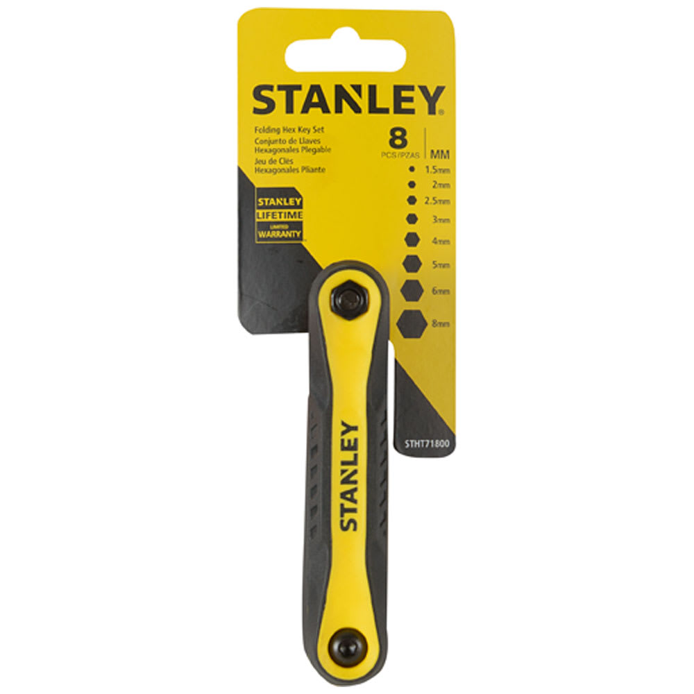 Jeu de 8 clés hexagonales métriques