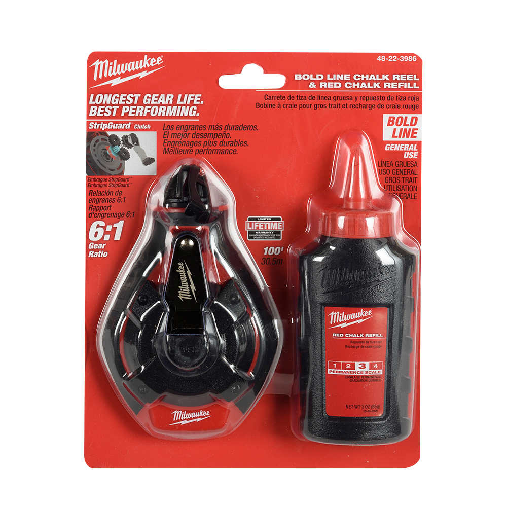 Ensemble de cordeau à tracer 100 pi MILWAUKEE