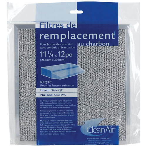 Filtre au charbon pour hotte de cuisine 12 po x 11 1/4 po