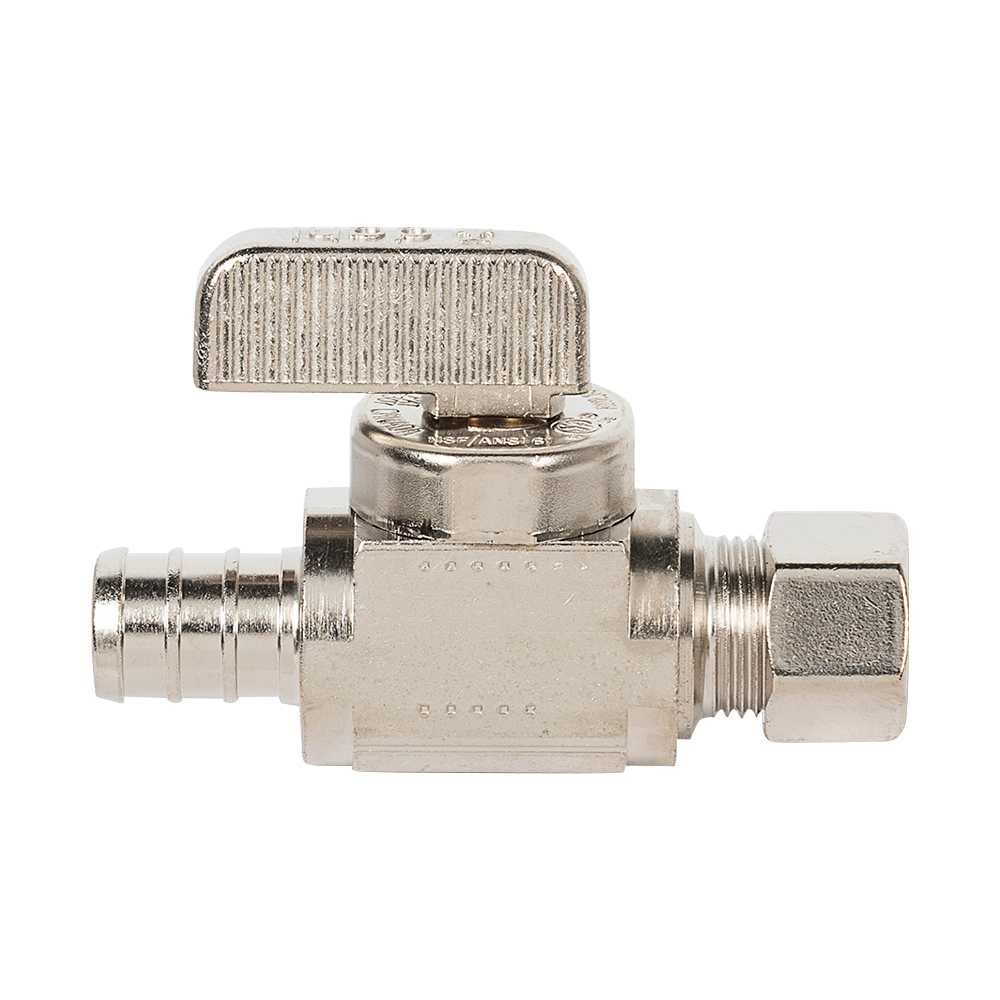Robinet droit PEX 1/2 po x 3/8 po compression DAHL