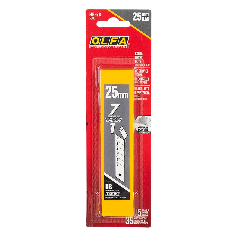 Snap-Off Utility Blades HB-5B - 25 mm Pkg/5