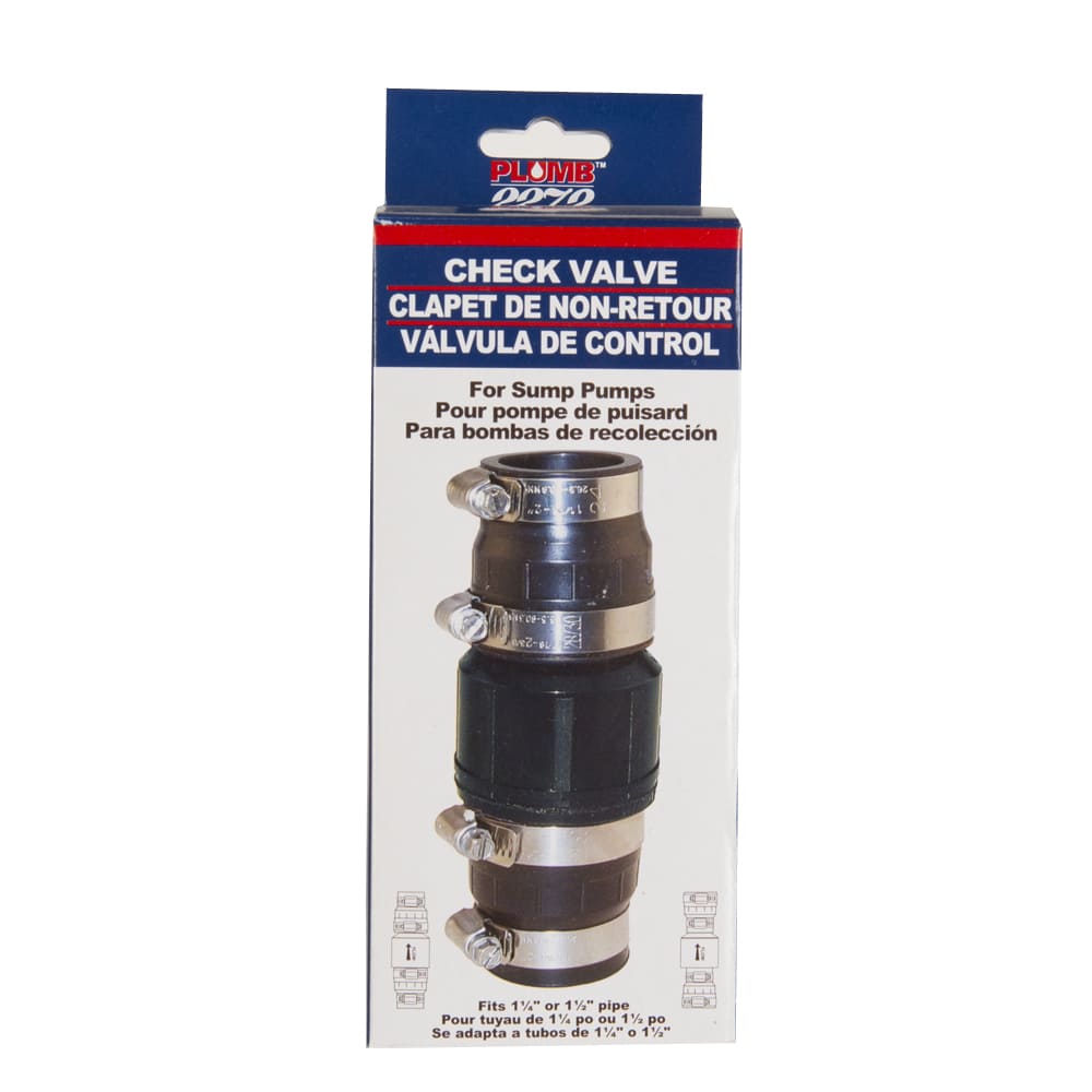 Clapet antiretour pour pompe de puisard 1 1/4 po