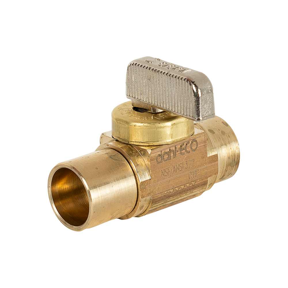 Robinet droit en laiton 1/2 po à souder