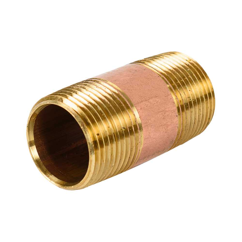 Mamelon en laiton 3/4 po x 2 1/2 po