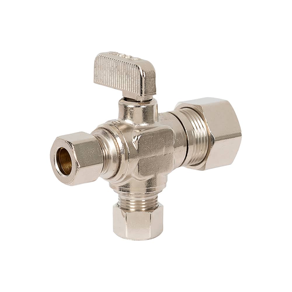 Robinet double 5/8 po x 3/8 po x 3/8 po comp