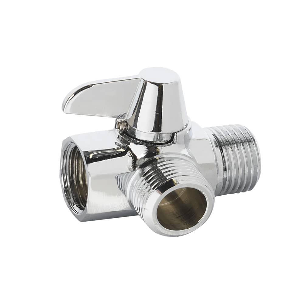 Déviateur de douche angulaire chrome