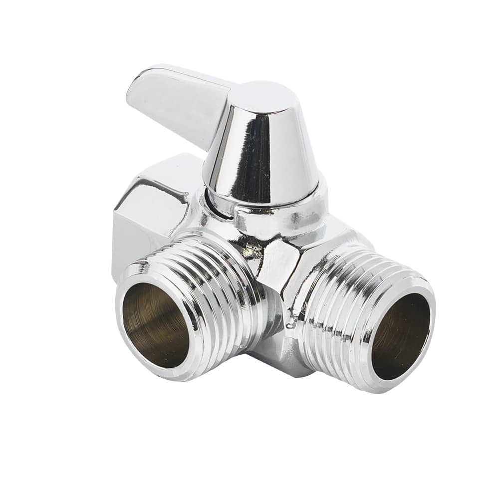 Déviateur de douche angulaire chrome