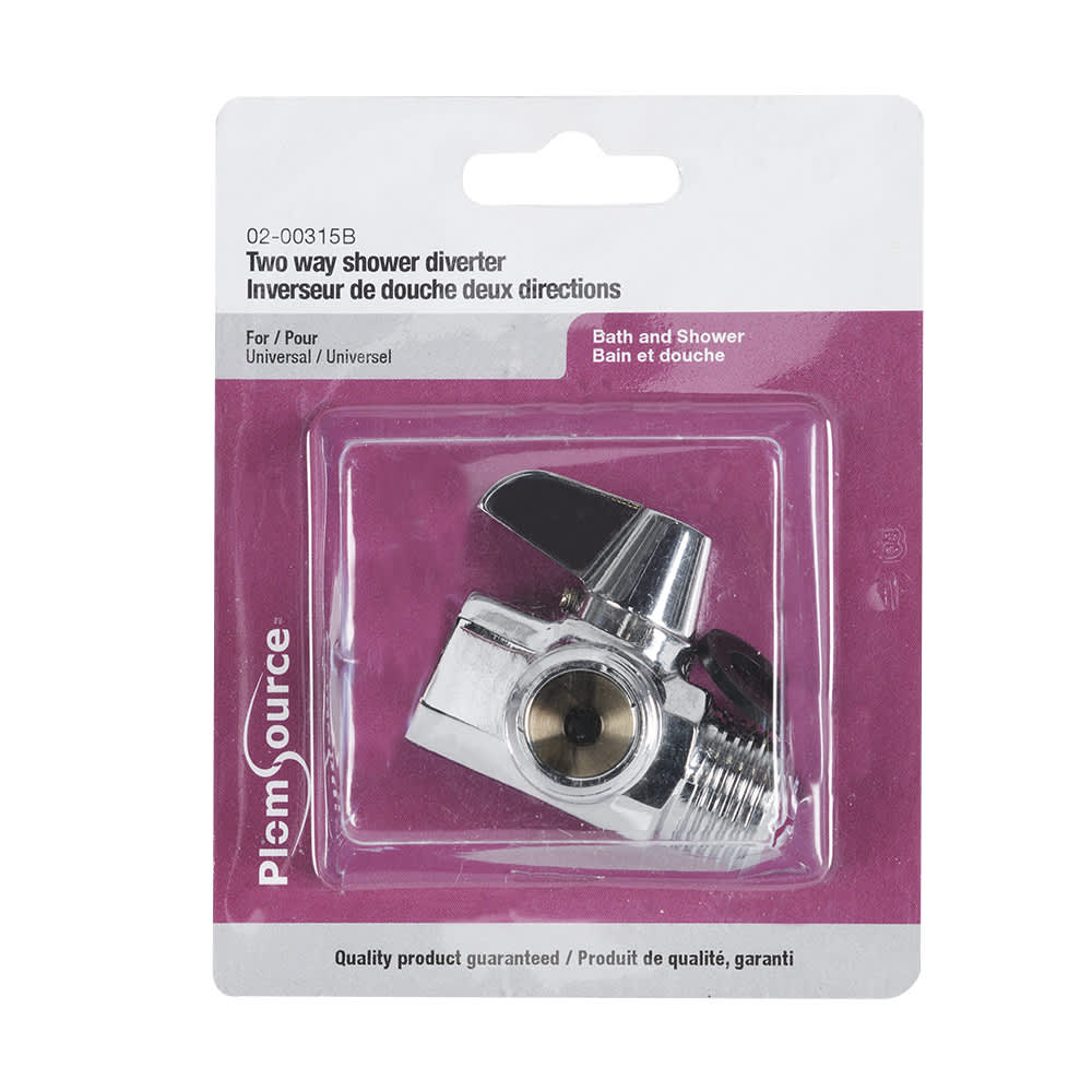 Déviateur de douche angulaire chrome