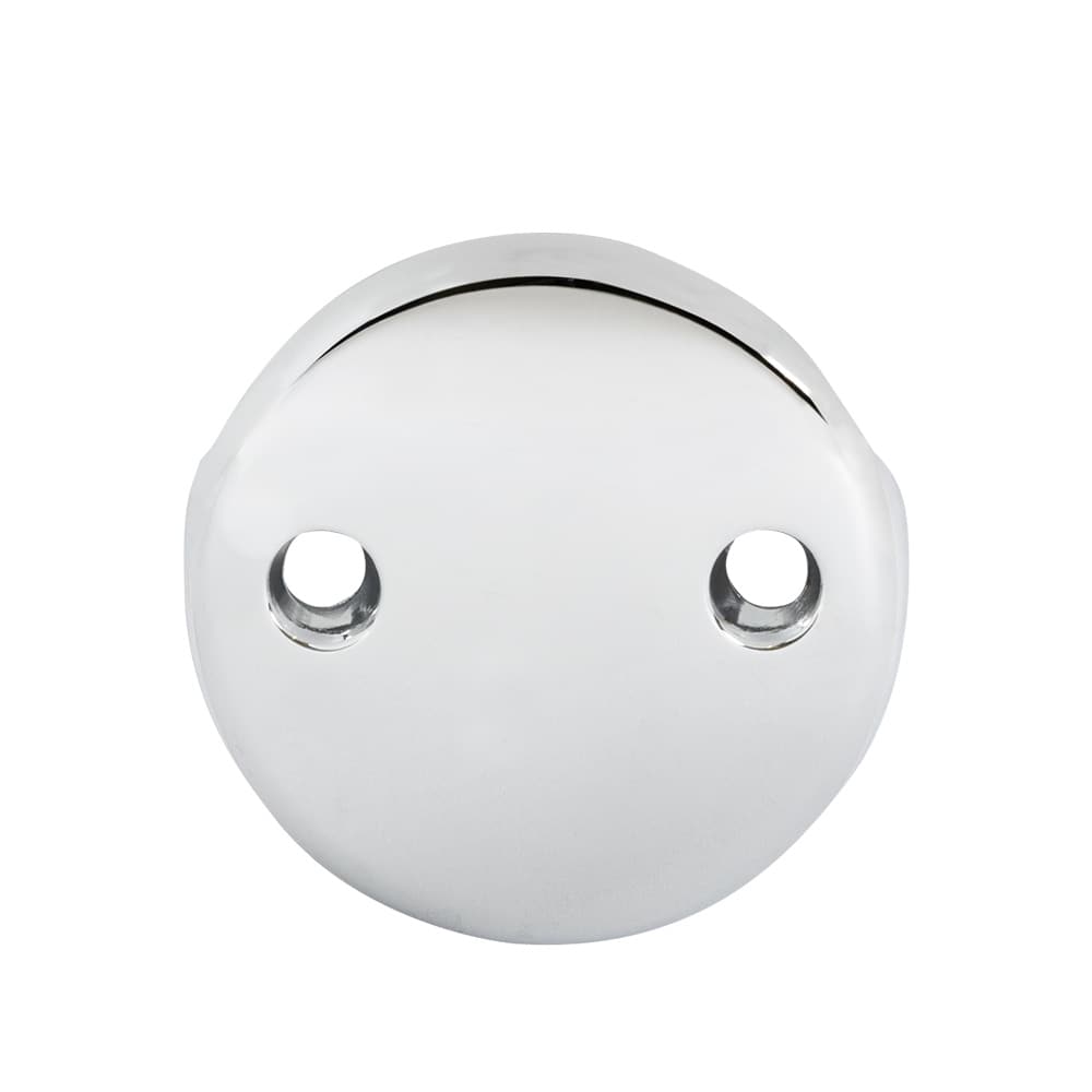 Plaque décorative de trop-plein de bain chrome