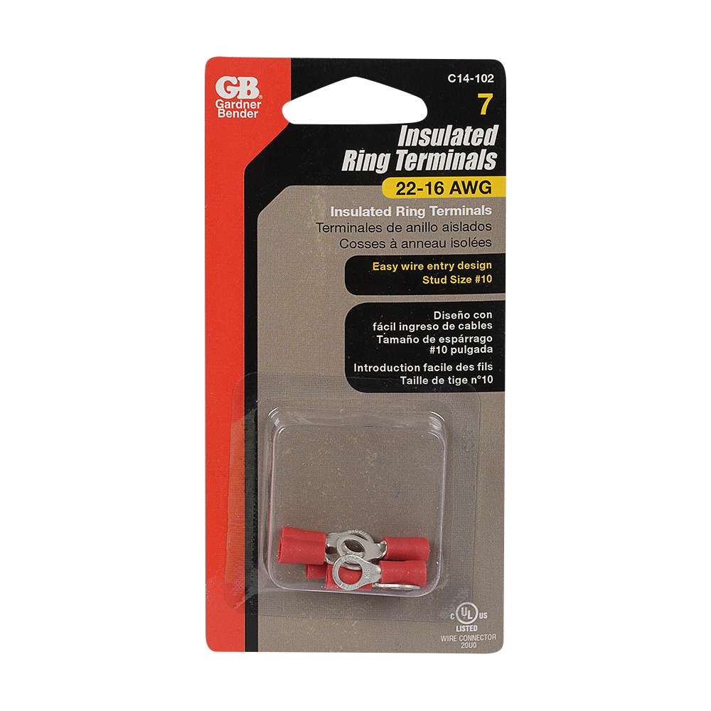 Bornes à anneau rouge Pqt/7