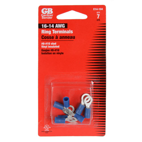 Ring Terminals Pkg/7 Blue