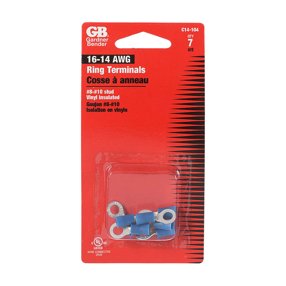 Ring Terminals Pkg/7 Blue