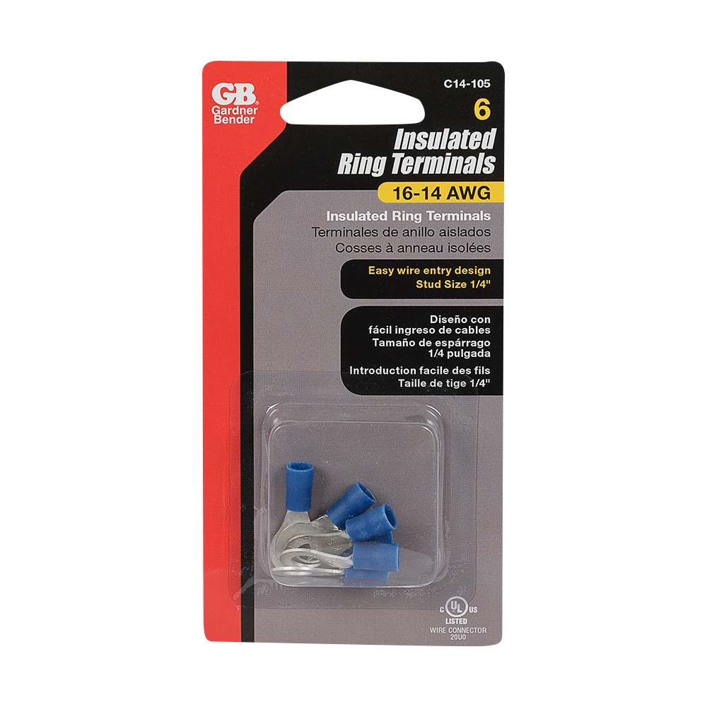 Bornes à anneau bleue Pqt/6