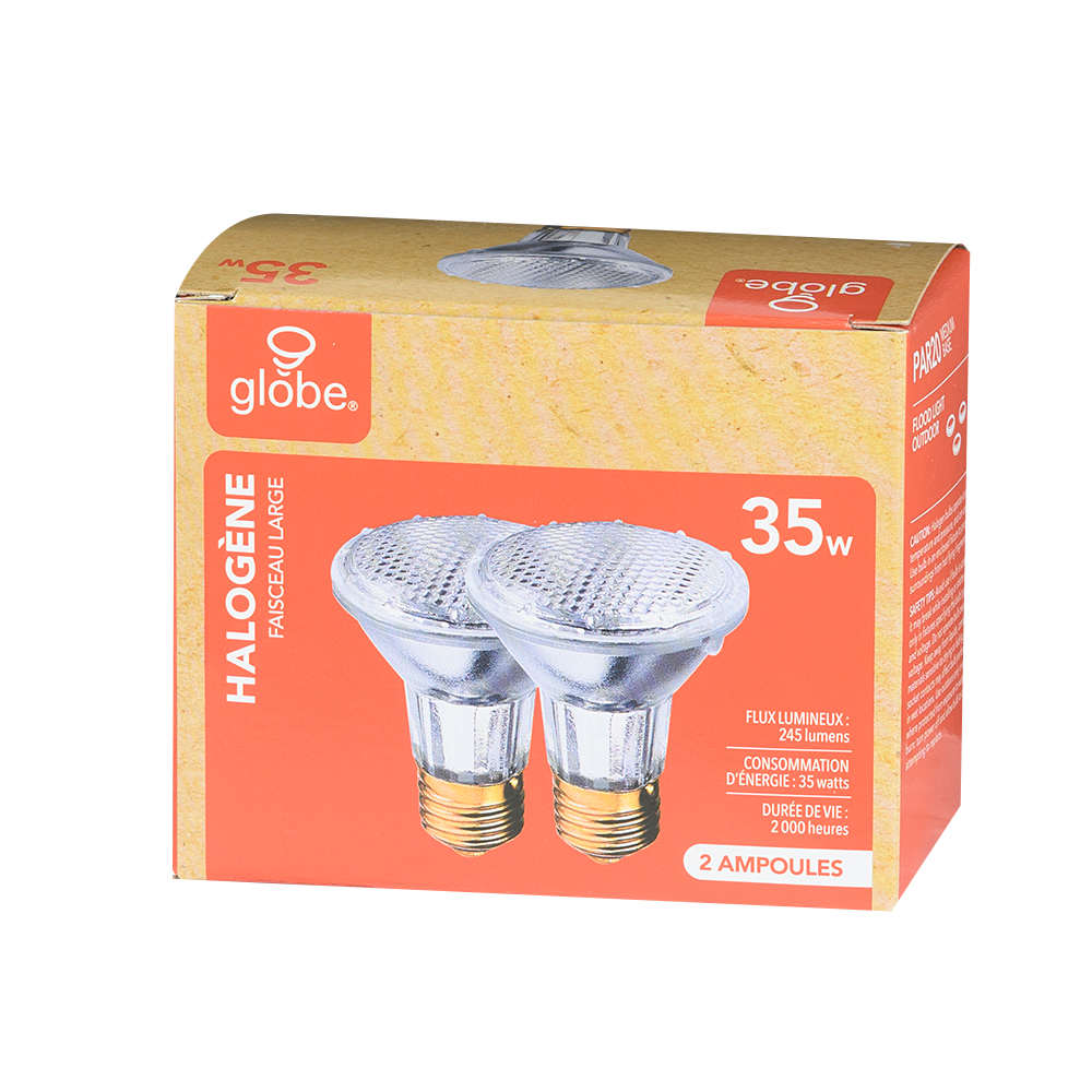 Ampoules-réflecteurs halogènes PAR20, 35 W Pqt/2