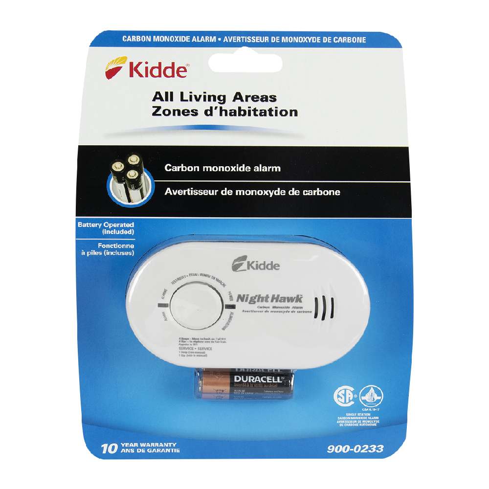 Avertisseur de monoxyde de carbone à piles