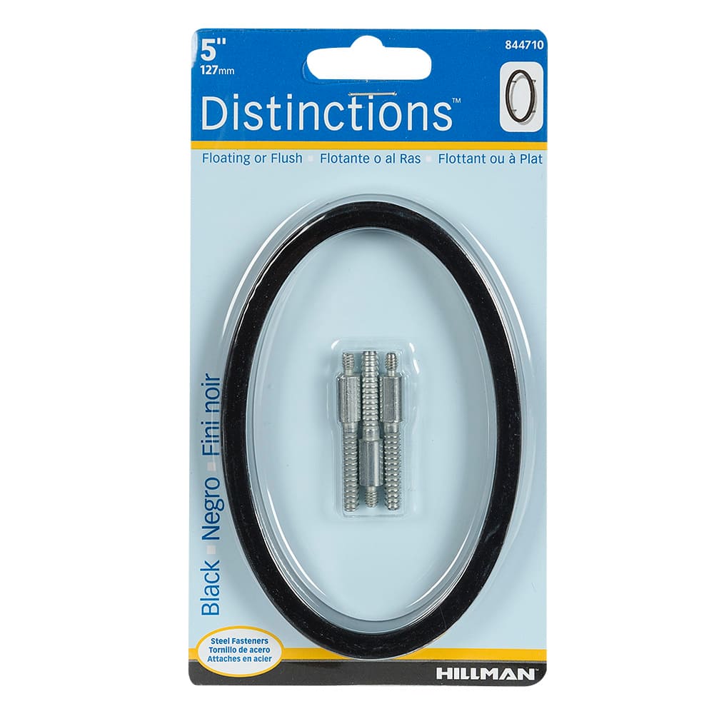 Chiffre 0 Distinction en zinc noir 5 po