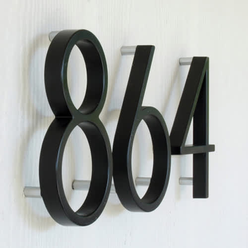 Chiffre 1 Distinction en zinc noir 5 po