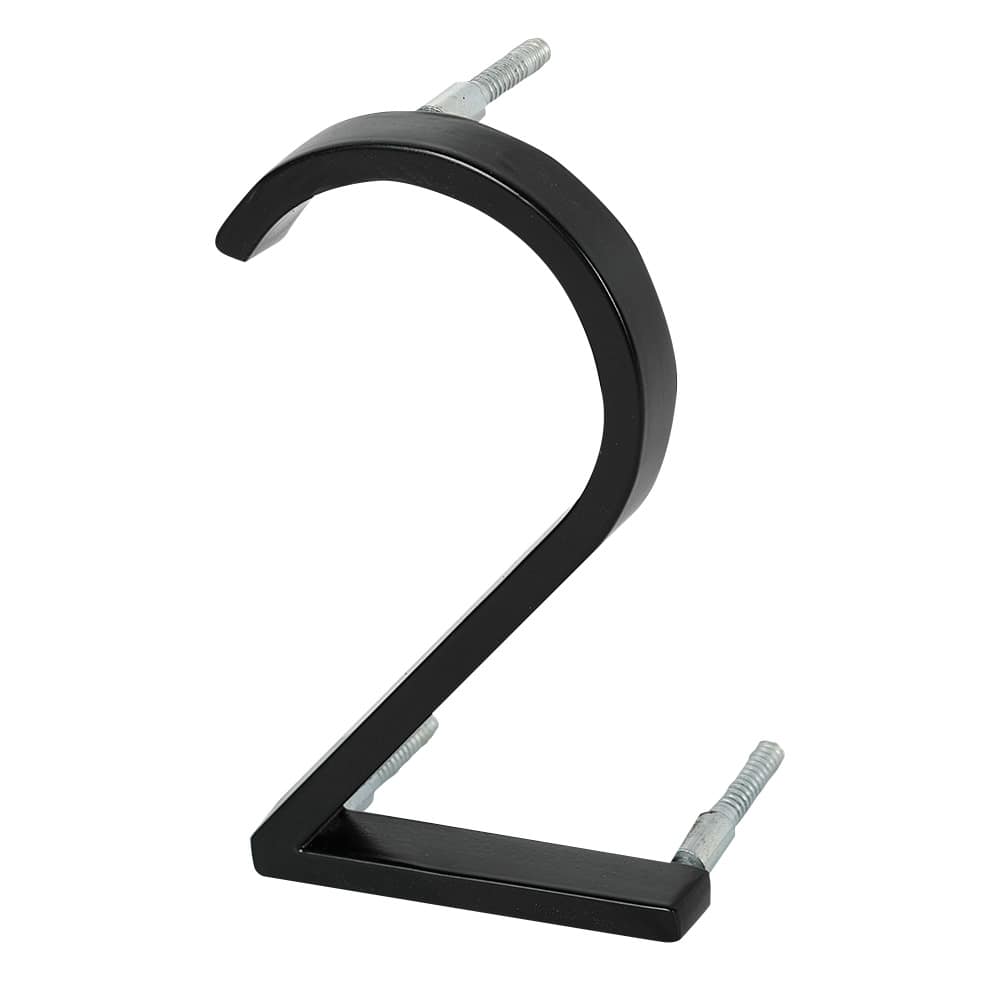 Chiffre 2 Distinction en zinc noir 5 po