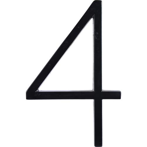 Chiffre 4 Distinction en zinc noir 5 po