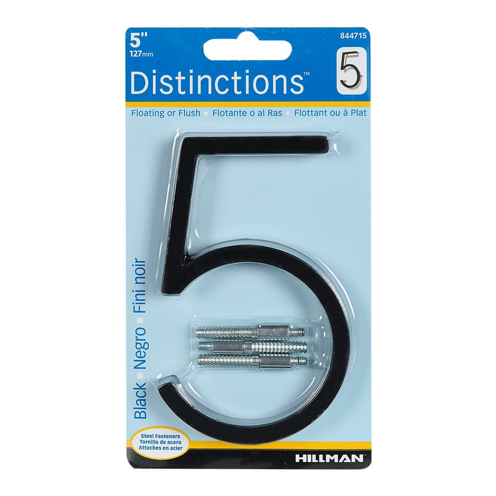 Distinction Number 5 Zinc Black 5 in.